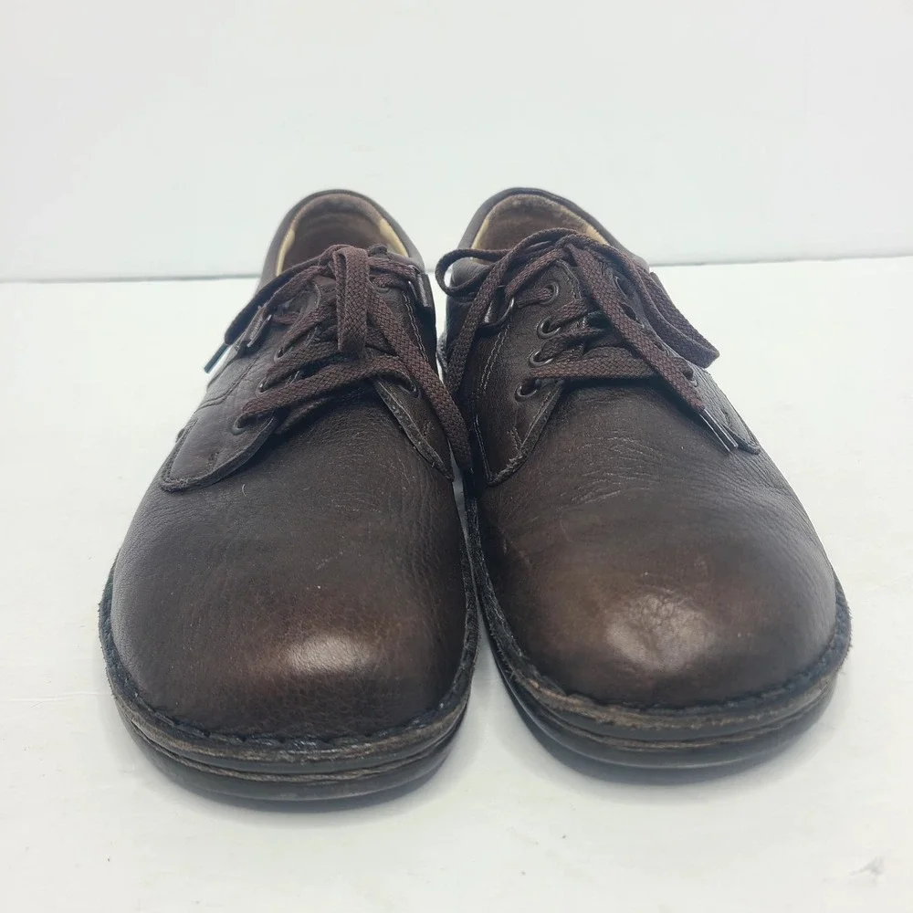Finn Comfort Brown Leather Earthy Rustic Oxford‎ Sneaker Shoes EU 38 US 8W 6M